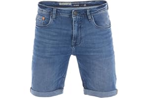 riverso Jeans Shorts Herren Stretch Kurz Regular Fit RIVUdo Kurze Hosen Bermuda Shorts Sommer Denim Einfarbig Grau Blau Schwarz 30 31 32 33 34 36 38 40 42 44 46
