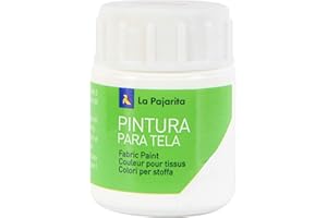 La Pajarita 114371 vernice tessuto, T-01, 25 ml, Bianco