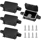 4 Pieces IP66 Waterproof Junction Boxes, 2-Way Electrical Outdoor Waterproof Cable Connector Connectors PG9 for Cable &Oslash;3mm-8m
