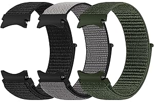 RUNOSTRICH Nylonowy pasek do zegarka, kompatybilny z Samsung Galaxy Watch 6/5/4 (40/44 mm), Galaxy Watch 6 Classic (43/47 mm), Watch 5 Pro (45 mm), Galaxy Watch 4 Classic (42/46 mm), dla kobiet i mężczyzn, No