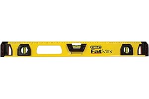 STANLEY 1-43-555 Niveau Profile-I-Beam 120 Cm Gamme FATMAX - Corps En Aluminium - Absorbeur De Chocs - Grande Fiole Centrale Plus Visible - Précision 0.5Mm/Mètre