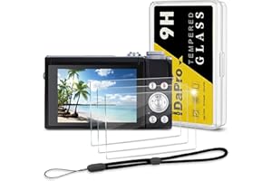 iDaPro [3Pcs G7 X Mark III Screen Protector for Canon Powershot G7X Mark III/PowerShot V1+[1Pcs] Hand Lanyard,Tempered Glass for G7XIII/V1,Anti-Scratch|9H Hardness|Anti-Bubble|Easy Installation