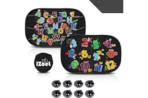 iZoeL Car Sun Shade for Baby Kids 2PCS, Static Cling Side Window Car Annimal Elephant Lion, 80GSM Rear Sunshades Universal with 8 Suction Cups and Storage Bag - Sun Glare and UV Rays Protection