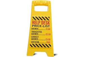 Boxer Gifts Help Desk Joke Office Desk Sign - Funny Manager Gift for Your Boss and Colleagues - Novelty Work Accessories