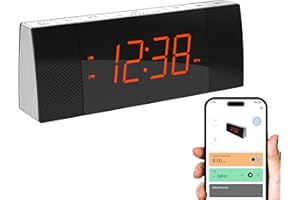 iTOMA Alarm Clocks Radio with App Control, Bluetooth, FM Radio, Dual Alarm with Snooze, USB Charging, Auto and Manual Dimmer CKS503