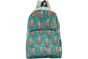 ECO CHIC Lightweight Foldable Water Resistant Backpack Rucksack Folds into Pouch for Storage