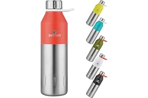 SANTECO Borraccia Termica 500ml/350ml, Bottiglia Acqua in Acciaio Inox, Bottiglia termos per Bevande Calde per 12 Ore & Fredde 24 Ore, Borraccia Sports e Lavoro, A Prova di Perdite, Senza BPA