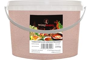 OEARE Tomatenpulver sprühgetrocknet aus Italien. Tomaten - Pulver mit hohem Lycopin - Gehalt. astroohem Lycopin - Gehalt. PE-HD Eimer 2000g. (2,0 KG)
