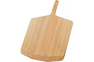 Chef Pomodoro - Grande Pelle A Pizza En Bois de Bambou (41 cm) - Pelle Pizza et Planche à Découper, Préparer et Tranférer vos pizza et pains - Planche pizza Légère et Résistant, Convient aux fours