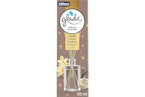 ‎GLADE Glade Raumduft Duftstäbchen, Für Zuhause und das Badezimmer, Mit natürlichen Ölen, Vanilla Cream Cookies, Hält 15 Wochen, 50 ml