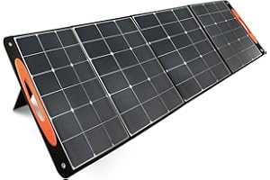 NGTeco 200W Small Folding Solar Panel Charger, ETFE Material, High Conversion Rate, DC/USB/AC Port, Waterproof, Ideal for Camping & Emergencies