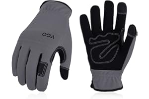 Vgo... Guantes Trabajo Invierno Impermeables Touchscreen, Guantes Térmicos para Construcción Frigoríficos Montaje Multifuncional, 1 par