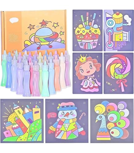 ARENART Sandmalerei Set – Kunstdruck 'FlashM Helden' 30x40cm, Mit 10 Farben & Werkzeug, Für Kinder Ab 6 Jahren