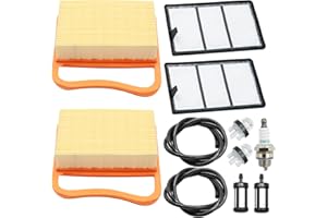JUUDDENPARTS 4238-140-1800 Air Filter Kit with Fuel Line Spark Plug, Replacement for Stihl TS410 TS410Z TS420 TS420Z Concrete Cut-Off Saw, Replaces 4238 140 4401, 42381410300B