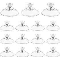 20 Ventose Trasparenti &Oslash; 40mm Con Dado M4 - Per Vetro, Bagno, Cucina E Parasole Auto