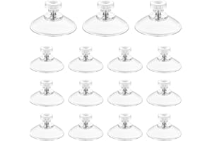 MAUUUBA 15 Stück Saugnapf mit Gewinde, Saugnäpfe für Fenster, Starke Saugnäpfe mit Gewinde, Ø Durchmesser 40mm Transparente Saugknopf Haken mit Rändelmutter für Fenster Auto Dekoration Saugnoppen