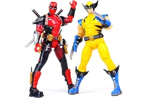 Driflo Wolverin Figure, 2Pcs Superhero Figures, 18cm Wolverin Ornaments, Action Figures Superhero Model Figure Desktop Decoration Gifts for Friends and Fans