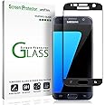 amFilm Galaxy S7 Vetro Temperato Pellicola Protettiva, Copertura Totale Protezione Schermo per Samsung Galaxy S7 (Nero)
