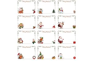 Qpout Étiquettes cadeaux de Noël autocollantes