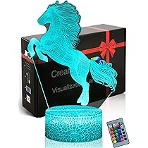 3D Monter À Cheval Led Lampe Art Déco Lampe Lumières