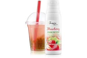 The Inspire Food Company Original Fruit Syrup For Bubble Tea Mix - 300ml | Strawberry Syrup For Bubble Tea, Boba Tea, Smoothies, Slushes & Ice-Blended | 100% Vegan, Glutenfree