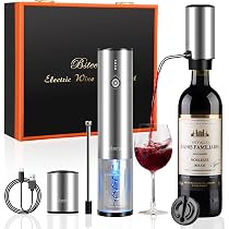 Tire-bouchon électrique Rechargeable 5 En 1 - Ouvre-bouteille Automatique Avec Aérateur, Coupe-capsule Et Bouchon - 6