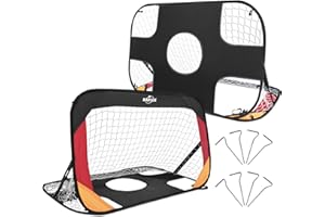 ‎KAPLER Kapler Pop-Up Fussballtore 2er Set in Deutschen Nationalfarben - Fußballtor für Garten Kinder 2er Set - Ideal für Training & Spiele