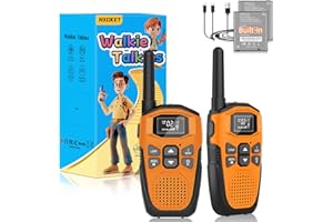 Walkie Talkies for Adults Kids Long Range,NXGKET Rechargeable Walky Talky Radio 2 Pack With Built-In Batteries,Kids Toys for 3-12 Years Old,VOX 16 Channels Usb Type-C Cable For Outdoor Camping Hiking