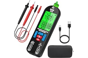 BSIDE A1X Multimetro Digitale Ricaricabile Mini Rilevatore di Tensione Senza Contatto con Display ID Tester Automatico di Tensione Continuità e Resistenza Tester Diodi Capacità Voltmetro con Custodia