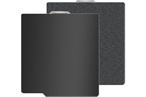 HIKUDIY 257x257mm Black PEI Double Sided Build Plate for Bambu Lab A1/X1C/X1/X1E/P1P/P1S, Smooth PEI+Textured PEI Spring Steel Plate Flexible Plate for Bambu Labs 3D Printer