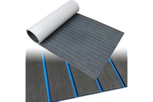 HZCHIONE EVA Foam Boat Decking Flooring 240x41/55/90cm Faux Teak Boat Floor Mat Self-Adhesive Boat Marine Carpet Non-Slip Foam Boat Deck Rolls Sheet for Boats Pontoon Yacht Swim Platform Helm Pad