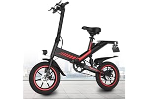 FOCIEL Bicicleta Electrica Plegable, 12'' Bici Electrica con Batería Extraíble de 36V 7.8Ah, Alcance hasta 30-45 km, Welocidad Máxima 25 km/h Bici Electrica, Ebike Hombres Mujeres