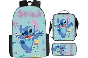 Marypaty Cartable Sac à Dos Fille Trousse à Crayons Scolaires Primaire Garçon Enfant Sac à Déjeuner Accessoire Cadeau d'anniversaire (G)