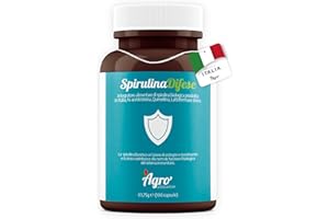AGROINIZIATIVE Spirulina Difese 100 cps – Spirulina Bio 100% + NAC N-Acetil-Cisteina | Con Zinco, Lattoferrina, Ficocianina | Senza Glutine e Iodio | Alta Concentrazione