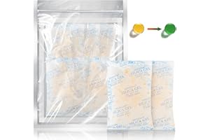 OMECO 50g x 6 Sacchetti Silica Gel Bustine, Essiccante con arancione indicatore, Bustine Gel di Silice per Anti Umidita, Deshumidificador per Alimenti Armadio