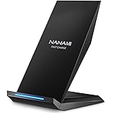 NANAMI Cargador Inalámbrico Rápido,Qi Inalámbrica Carga Rápida 10W y Estándar 7.5W para iPhone 12/11/11 Pro/XS/XS MAX/XR/X/8