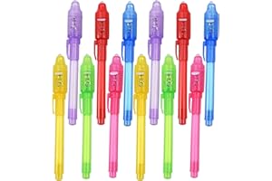 Faburo 12 Piezas Bolígrafo de Tinta Invisible, Regalos Cumpleaños Niños Colegio Detalles Cumpleaños Infantil | Relleno Piñata | Regalitos Invitados | Regalos Alumnos Primaria 3~6 años Juguetes Niño