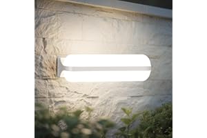 VivaLet Aplique Pared Interior/Exterior 20W 2000LM, Iluminación Superior e Inferior Lampara Pared 4000K, IP65 LED Exterior Impermeable Aplicable Escalera Pasillo Garaje Jardin Baño Cocina, Blanca