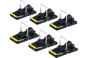 Aspectek Rat Trap, Respuesta rápida para roedores, Rat Snap Traps Ratón de plástico reutilizable, Trampas-Catch Rodents Killer para ratones / ratas / ratones interiores y exteriores - Paquete de 6