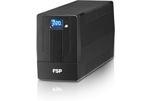 FSP IFP 1500 Line-Interactive USV 1500VA/900W, 2X Schuko, 2X IEC, LCD Touchscreen, Entrada de Voltaje 162-290 Vac, 60/50 Hz (Auto Sensing), Simulierte Sinuskurve, Kaltstartfunktion