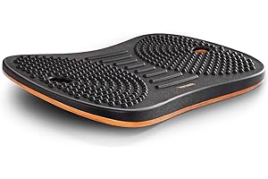 FEZIBO Balance Pad, Wooden Swing Balance Board, Ergonomic Balance Cushion, Comfortable Anti-Fatigue Mat for Standing Desks