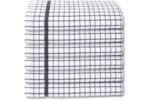 A & B TRADERS - Strofinacci in 100% spugna di cotone, confezione da 6, canovacci da cucina super assorbenti, morbidi al tatto, colore: nero