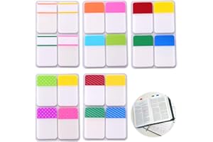 DONOONIS 400 Pièce Marque Page Adhesif, Notes Autocollantes,Onglets D'Index Colorés,Adhesives Notes Repositionnables, Onglets séparateur Guides d'index pour Bureau, Documents, Livres, Agenda, Dossier