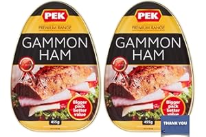 CC1ST CUSTOMERS COME 1ST PEK Premium Range Gammon Ham 455g (2 Packs) - Deliciously Tender, Ready to Eat Ham for Sandwiches & Meals