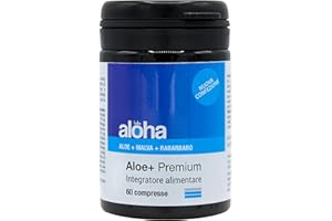 AlohaLabs Aloe+ Premium Notte Integratore Dimagrante Drenante Depurativo Detox Vegano 60 Compresse 100% Naturale