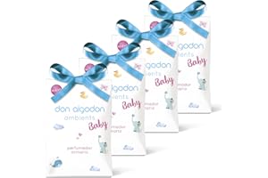 Don Algodon Ambients - Ambientador Armario Baby. Sobres Perfumados, saquitos para armarios y cajones. 13 g, 4 ud.