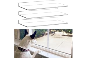 NICERINC PET 3 Pcs Window Sill Protector, Pet Window Guard,Transparent, Window Sill Cover, Protection from Dog and Cat Scratching Chewing Slobbering, Heavy Duty Scratch Shield (15.75 x4.72 x 1 in)
