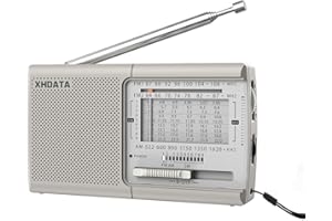 XHDATA D219 Radio Portatile FM AM SW Radio Vintage da Casa Escursioni in CampeggioRadio Casa Bianco