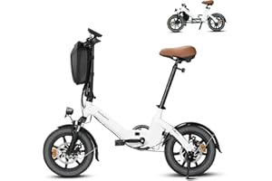 Bodywel T16Pro Bici Elettrica Pieghevole 14" Leggera Adulti/Ragazzi, Certificata TÜV, Batteria 36V 7.8Ah + Motore 250W, 3 Velocità, Display LED 4.5", Preassemblata 90% per Città