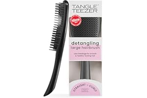 ‎TANGLE TEEZER Tangle Teezer Große Ultimate Detangler Haarbürste – Nasses & Trockenes Haar – Entwirrungsbürste für Dickes, Lockiges & Langes Haar – Zweistufige Borsten Reduzieren Haarbruch & Knoten – Schwarz
